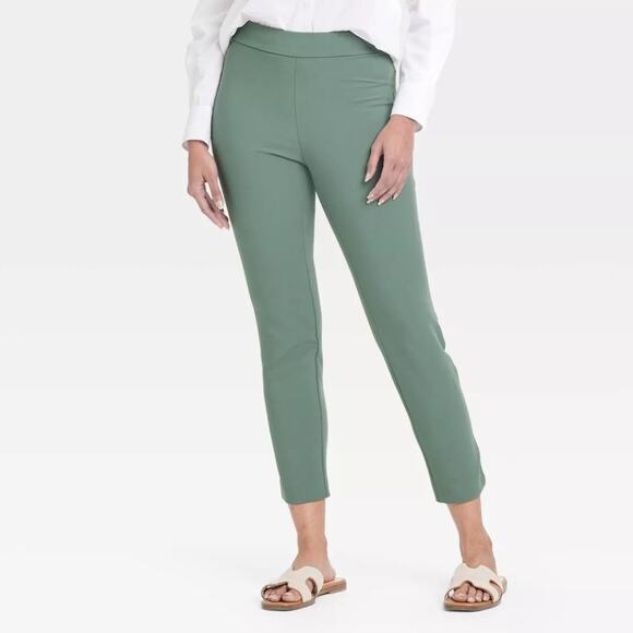 a new day Pants - A New Day Women's High‎ Rise Skinny Ankle Pull On Pants Olive Green Size 10